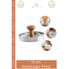 #KöfteKalıbı Profesyonel Metal Ahşap Saplı Gurme Köfte Şekillendirici Izgara 10 cm Hamburger Press
