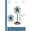#Vantilatör Sanayi Tipi Vantilatör 80W Ayaklı Duvar Yer Tipi Serinletici Metal Kanatlı 18 İnç 46 cm