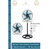 #Vantilatör Sanayi Tipi Vantilatör 80W Ayaklı Duvar Yer Tipi Serinletici Metal Kanatlı 18 İnç 46 cm