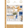 #Vantilatör Vantilatörü LED Avize Modern Ahşap Görünümlü Uzaktan Kumandalı 6 Kanatlı 52 cm