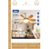#Vantilatör Vantilatörü LED Avize Modern Ahşap Görünümlü Uzaktan Kumandalı 6 Kanatlı 52 cm