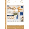 #Vantilatör Vantilatörü LED Avize Modern Ahşap Görünümlü Uzaktan Kumandalı 6 Kanatlı 52 cm