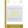 #Lamba COB LED Beyaz Işık Tasarruflu Taşınabilir Pilli Duvar Dolap Mıknatıslı Yapışkanlı Lamba - 1 Adet