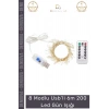 #LedIşık Dekoratif Aydınlatma USB Bağlantılı Kumandalı 8 Modlu Esnek Bakır Tel 6m 200 Led Gün Işığı