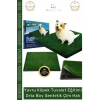 #KöpekEğitim Pet Park Mini Yavru Köpek Tuvalet Eğitim Seti Su Geçirmez Alt Hazneli Orta Boy Sentetik - 1 Adet