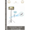 #TripodÇubuk Katlanabilir Stabil Çekim Dönebilen Bluetooth Taşınabilir Kumandalı Tripod Selfie Çubuğu