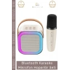 #KaraokeSeti Kablosuz Taşınabilir Lityum Pilli Bluetooth 20W Güçlü Ses Karaoke Mikrofon Hoparlör Seti