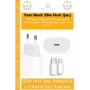 #ŞarjAleti iPhone 20W USBC Hızlı Şarj Adaptörü Lightning Kablo Akım Korumalı Seti 14 15 Plus Pro