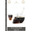 #CamŞişe Crystal Head Tasarım Dekoratif El Yapımı Cam Modern Gotik Şık Kuru Kafa Şişe 550 Ml