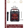 #Hoparlör Taşınabilir Bluetooth Amfili Hoparlör 65 inç USB Aux Şarjlı Mikrofon Siyah Karaoke Box