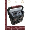 #Hoparlör Taşınabilir Bluetooth Amfili Hoparlör 65 inç USB Aux Şarjlı Mikrofon Siyah Karaoke Box