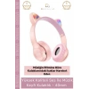 #Kulaklık Işıklı 50 Stereo Yüksek Ses Kaliteli Şarjlı Çocuk Mikrofonlu Kablosuz Bluetooth Kedili Kulaklık
