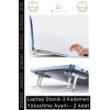 #TabletStandı Ergonomik Laptop Standı Bilgisayar Tutucu Yükseltici Portatif Yükseltme Ayarlı - 2- Adet