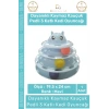 #KediOyuncağı 3 Katlı Kedi Başlıklı Toplu Hareketli Petzoom Kule Eğitici Kedi Oyuncağı 19,5 cm x 24cm