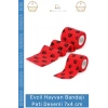 #SargıBandı Pati Desenli Kohezif Bandaj Kedi Köpek Medikal Sargı Bandı Esnek Suya Dayanıklı 7x4 cm - 1 Adet