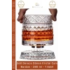 #Bardak Lüks Tasarım Kokteyl Kesme Modern Sunum 360 Derece Dönen Bardak 280 ml Kristal Cam - 1 Adet