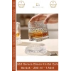 #Bardak Lüks Tasarım Kokteyl Kesme Modern Sunum 360 Derece Dönen Bardak 280 ml Kristal Cam - 1 Adet
