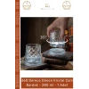 #Bardak Lüks Tasarım Kokteyl Kesme Modern Sunum 360 Derece Dönen Bardak 280 ml Kristal Cam - 1 Adet