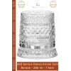 #Bardak Lüks Tasarım Kokteyl Kesme Modern Sunum 360 Derece Dönen Bardak 280 ml Kristal Cam - 1 Adet