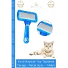 #KöpekTarağı Kedi Köpek Pet Bakım Profesyonel Ergonomik Saplı Kaliteli Tüy Toplama Tarağı Metal Uçlu - 1 Adet