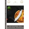#Bıçak Paslanmaz Çelik Yarım Ay Kıyma Satır Profesyonel Bakalit Sap Pizza Dilimleme Bıçağı - 1 Adet