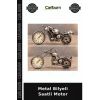 Metal Bilyeli Saatli Motor Vitrin Dekor Ofis