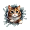 Özel Üretim 3D Kedi Araba Aksesuar Yaratıcı Eğlenceli Fulcar Stray Araç Stickerı