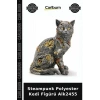 Özel Üretim Dekoratif Figür Steampunk Polyester Kedi Figürü Alk2455