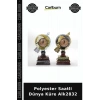 Özel Üretim Dekoratif Ofis Hediyelik Masaüstü Aksesuar Polyester Saatli Dünya Küre Alk2832