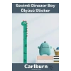 Özel Üretim İz Bırakmayan Çift Taraflı Bantlı Silinebilir Ev Sevimli Mavi Dinozor Boy Ölçüsü Sticker