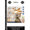 Özel Üretim Modern Şık Sessiz Tavan Vantilatörü LED Avize Uzaktan Kumandalı 6 Kanatlı 52 cm