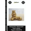 Özel Üretim Salon Aksesuar Figür Hediye Polyester Dekoratif Taçlı Aslan Figürü Alk2575