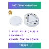 Smart Seri Yüksek Led Teknolojili Kaliteli Pratik Kolay Monte Hareket Sensörlü Aplik Pilli Lamba