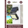#Solar Aydınlatma 120 Cob Led Solar Panelli Sensörlü Uzaktan Kumandalı 3 Modlu Duvar Lambası