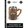 Viking Miğferi Figürlü 3D Kabartmalı Paslanmaz Çelik Kupa Bardak