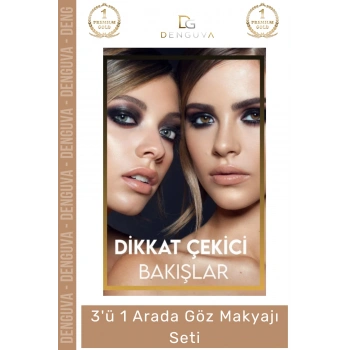 3ü 1 Arada Göz Makyajı Seti - Eyeliner, Maskara, Kalem (eM)