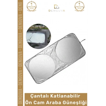 #ArabaGüneşliği Katlanabilir UV Korumalı Oto Katlanır Araç Çift Katmanlı Isı Güneş Sıcak Yalıtımlı Otomobil Pratik Ön Cam Araba Güneşliği