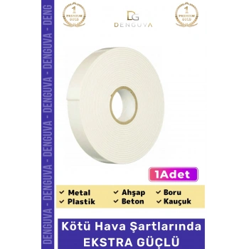#Bant Güçlü Yapışkanlı 18mm 2m Duvar Tablo Montaj Bandı Ofis Ev Mobilya Çift Taraflı Köpük Bant - 1 Adet