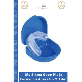 #Dişlik Bruksizm Gece Plağı Şeffaf Koruma Silikonu Çene Sıkma Engelleme Dişlik Uyku Aparatı Gıcırdtma - 2 Adet