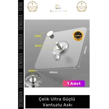 #VantuzluAskı Paslanmaz Şeffaf Yapışkanlı 1kg Taşıma Kapasiteli Su Geçirmez Çelik Ultra Güçlü Vantuzlu Askı