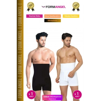 #BoxerKorse Göbek Düzleştirici Bel Basen Toparlayıcı Sıkılaştırıcı Duble Erkek Boxer Korse 2li Set
