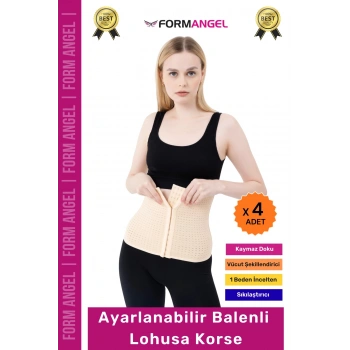 #Korse Doğum Sonrası Ayarlanabilir Balenli Ayarlanabilir Lohusa Hamile Toparlayıcı Bel Korse- 4 Adet