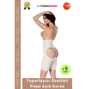 #Korse İz Göstermeyen Kaymaz Dikişsiz Vücut Şekillendiren Kalça Toparlayıcı Popo Açık Korse - 5 Adet
