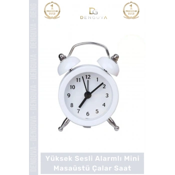 #ÇalarSaat Premium Sessiz Akar Mekanizma Ofis Masaüstü Komodin Küçük Analog Dekoratif Çalar Saat