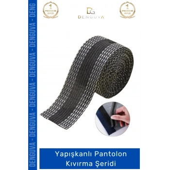 #PantolonKıvırma Polyester Esnek Dayanıklı Pratik Dikişsiz Paça Onarım Yapışkanlı Pantolon Kıvırma Şeridi - 3 Adet