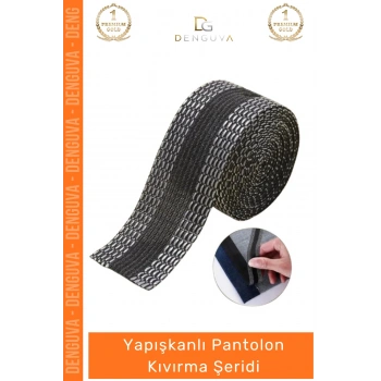 #PantolonKıvırma Polyester Esnek Dayanıklı Pratik Dikişsiz Paça Onarım Yapışkanlı Pantolon Kıvırma Şeridi - 4 Adet