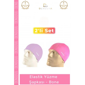 #YüzmeBonesi Silikon Yüzücü Bonesi Su Geçirmez Dayanıklı Esnek Havuz Deniz Elastik Yüzme Şapkası 2li Set