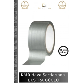 #İzolasyonBandı Gri Çok Amaçlı Dayanıklı Su Geçirmez Güçlü Yapışkan Yalıtım Montaj Tamir Bandı 48 Mm 10 Mt - 1 Adet