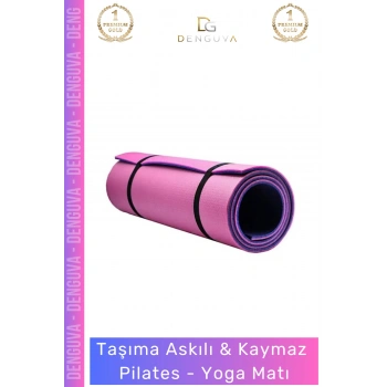 #YogaMİnderi Taşıma Askılı Dayanıklı Konfor Kamp Pilates Fitness Meditasyon Minderi 65mm Mat