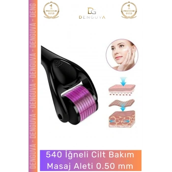 #CiltBakım Titanyum İğneli Derma Roller Cilt Bakım 540 İğne Anti Aging Yenileme Masaj Aleti 0,50 mm